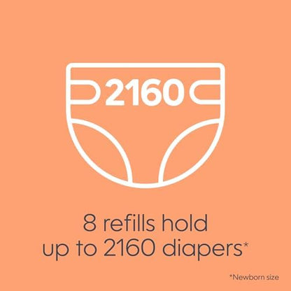 Top view of Diaper Genie refill ring for diaper pails