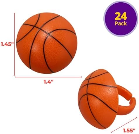 Basketball cupcake rings arranged on frosted cupcakes