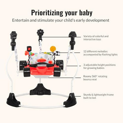 Adjustable height mechanism on Dream On Me Champ activity center