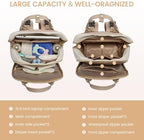 LOVEVOOK baby travel bag showing side insulated bottle pockets