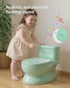 PipNest sage green realistic potty toilet with disposable liners
