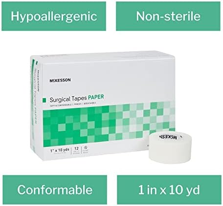 Hypoallergenic latex free surgical tape for sensitive skin care