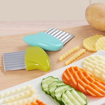 DF DUALFERV crinkle cutters stored neatly by hanging in a modern kitchen