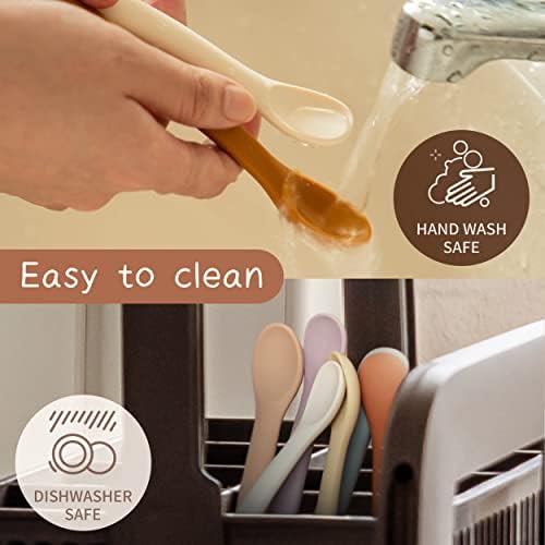 Moonkie silicone feeding spoons set packaged cleanly for travel and hygienic storage.