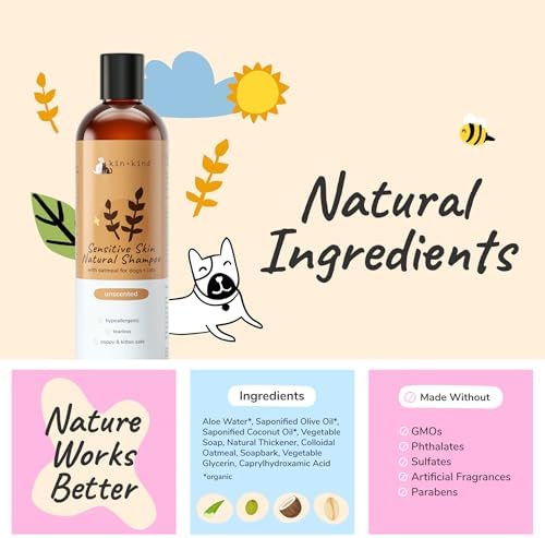 Kin+Kind sensitive skin pet shampoo lifestyle application shot