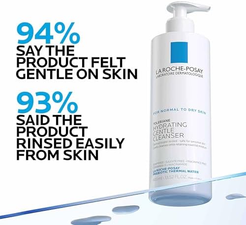 La Roche-Posay ceramide and niacinamide cleanser packaging side view