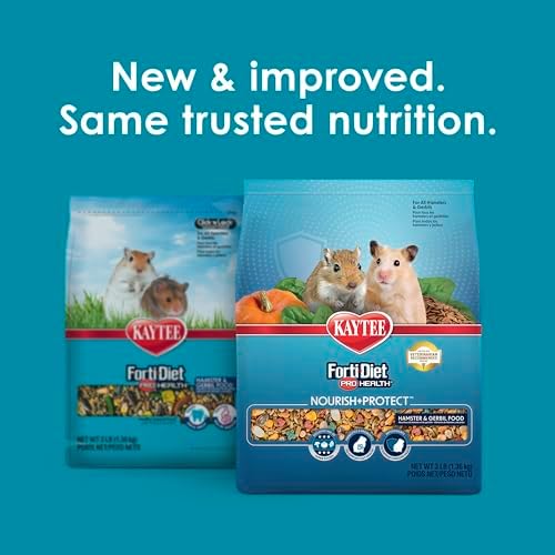 Kaytee small animal food bag showing superfood ingredients and pellets