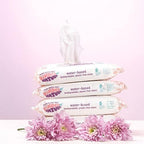 Hypoallergenic unscented baby wipes box container for sensitive skin care