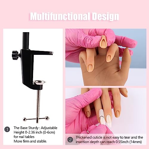 Side view of flexible silicone practice hand in pose