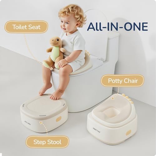 Top view of Usbettas dinosaur potty showing splash guard