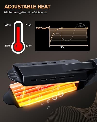 Full packaging and product view of the OKWRAP authentic USA-imported volume hair crimper.