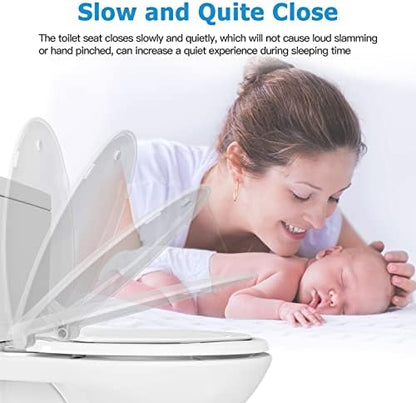 Hosslly dual family toilet seat showing adult ring and child ring separate