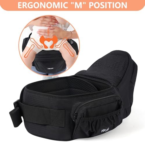Hkai baby carrier showing non-slip seat surface for newborns