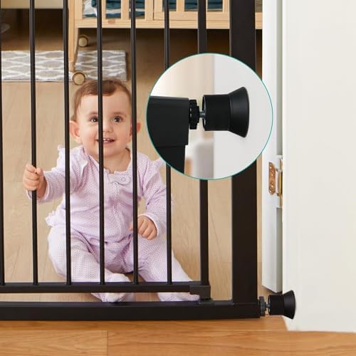 Black Mumeasy wall guard protector pads demonstrating scratch protection on white drywall
