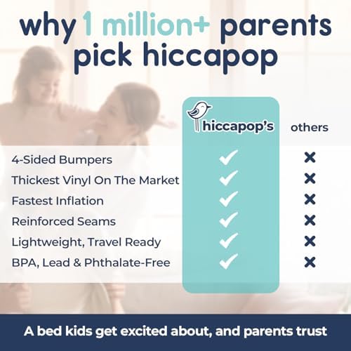 Hiccapop grey toddler travel bed packed in its xl storage bag