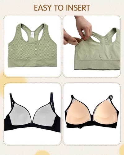 Breathable foam bra inserts for bikini tops