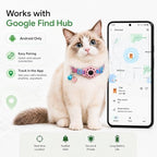 Adjustable nylon breakaway cat collar by JNLIK with integrated smart tag holder.