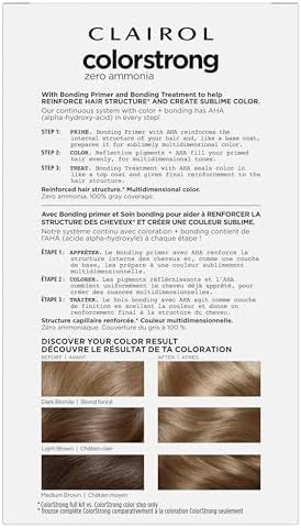 Clairol Bora Bora hair color packaging detailing the continuous AHA bonding system steps.