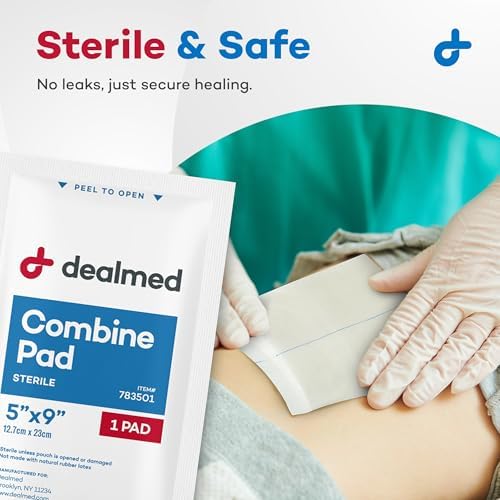 Soft non woven outer layer of Dealmed sterile abdominal pad close up view.