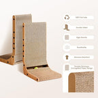 EHEYCIGA vertical cat scratcher highlighting the built-in tracking channel with the included interactive toy ball.