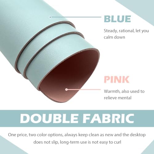 Pink and blue Jormftte manicure mat folded for storage.