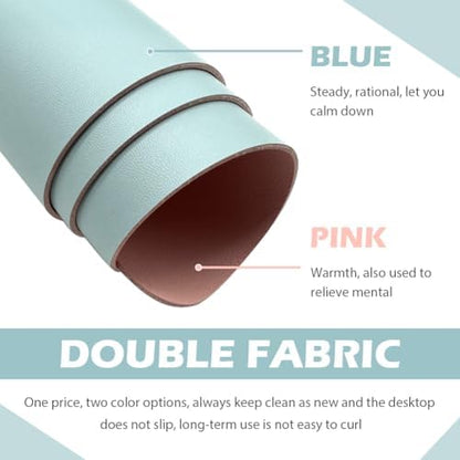 Pink and blue Jormftte manicure mat folded for storage.