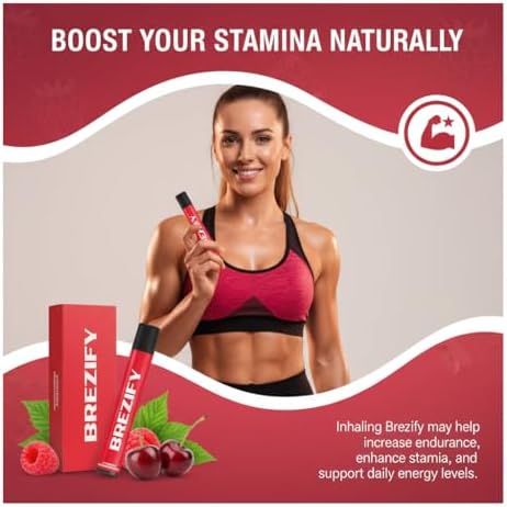 Brezify Energy Boost Duo ingredients list featuring Vitamin C and herbal botanicals.