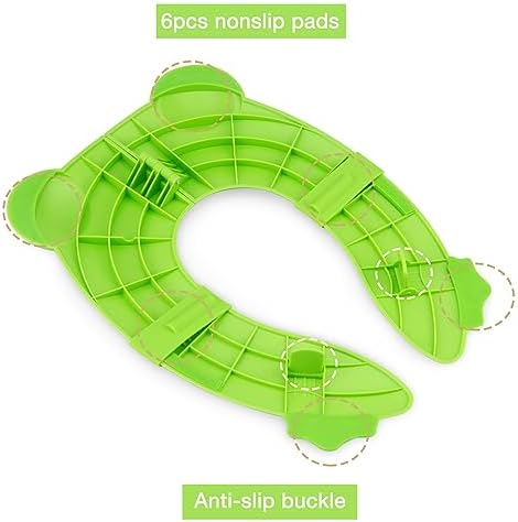 Underside view of PandaEar toddler toilet seat showing non slip silicone pads