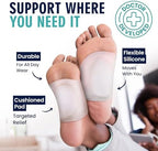 Side view of a person wearing the toeless arch support sleeve for flat feet comfort.