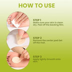 Protective foot callus pads for men and women showing adhesive backing
