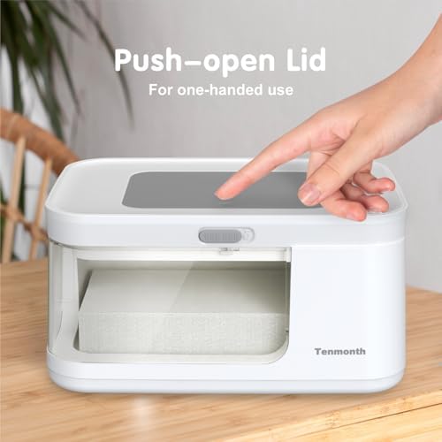 Tenmonth baby wipe warmer placed on a nursery changing table