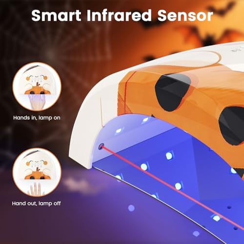 Close up of Lavinda nail lamp smart sensor and timer buttons