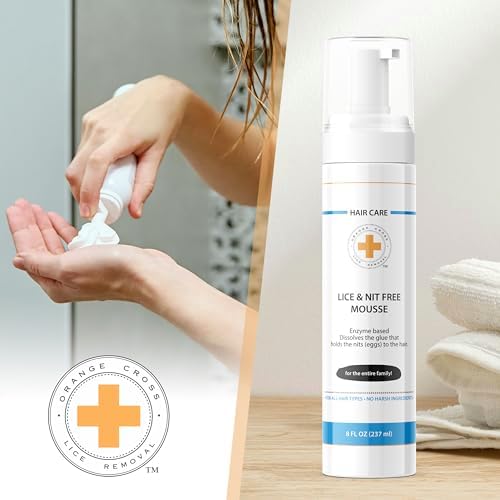 Nit glue dissolver foam for effective lice and egg removal for children