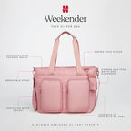 Huggies Signature Hug Weekender Tote Diaper Bag included foldable changing pad