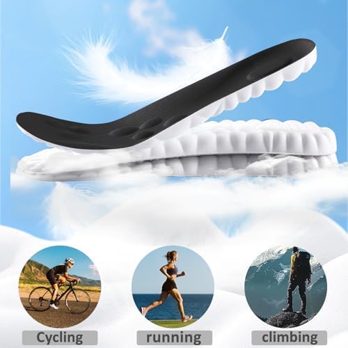 Close up of the ventilation holes on Tinsolefo memory foam insoles for breathable foot comfort.