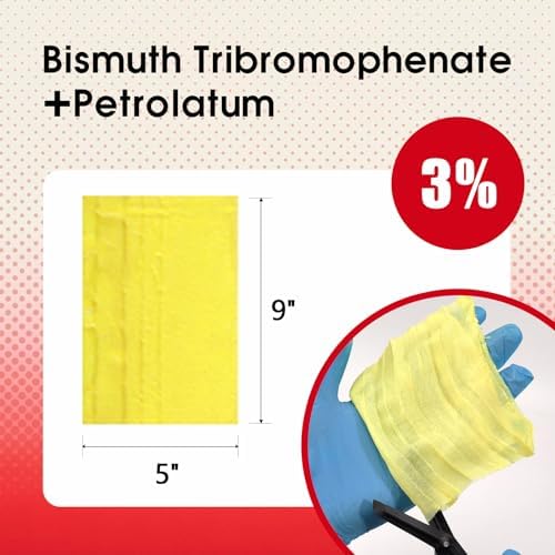 POLYNEW Xeroform non adherent dressing five by nine inches mesh patch