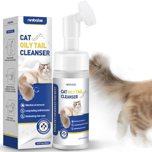 Ninibabie foaming degreaser shampoo showing the attached silicone brush applicator