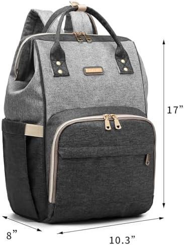 GAIVP baby changing bag showing insulated bottle pockets and front storage compartments