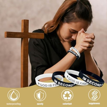 CITYBAN waterproof silicone motivational bracelet close up highlighting the premium debossed engraving quality.
