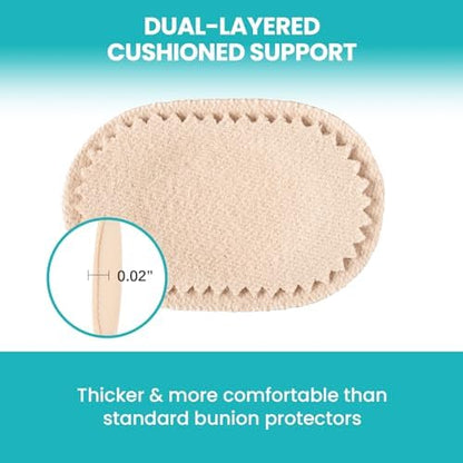 Dual-layer cushioning pads for toe friction relief