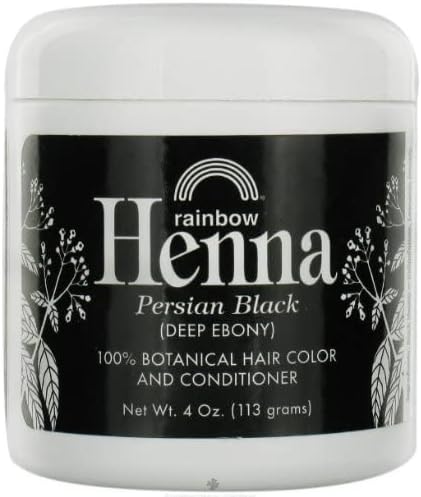 Natural botanical Persian Black henna hair dye jar