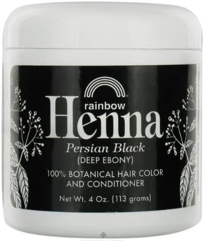 Natural botanical Persian Black henna hair dye jar
