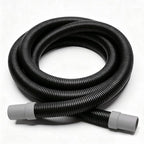 Close up view of the grey integrated connector end fittings on the replacement aquarium filter hose.