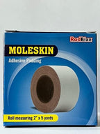 Latex free 100 percent cotton moleskin for sensitive skin care.