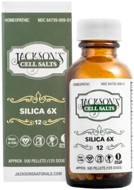 Side view of Jacksons Schuessler tissue salt bottle
