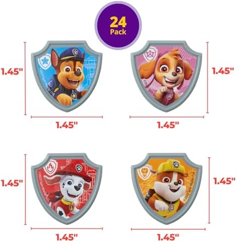 Paw Patrol cupcake rings placed on colorful birthday cupcakes