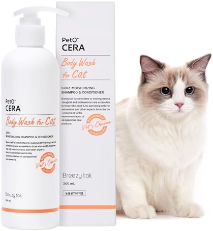 Breezytail PetO'Cera Unscented Cat Shampoo label details