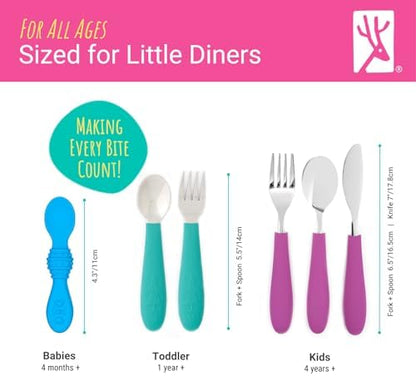 Ergonomic lightweight handles designed for independent toddler grip and fine motor skill practice