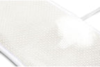 Close up of breathable mesh fabric for crib rail safety