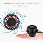 JEREPET 2100GPH wavemaker installed inside a coral reef fish tank.